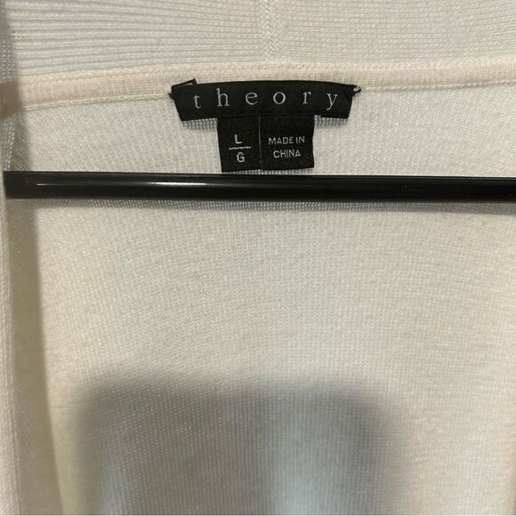 REVOLVE Theory Kalalyn Cashmere Cotton Blend Longline Long Cream White Cardigan - Picture 4 of 5